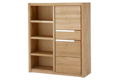 Regal Massivholz Ianka 114x134x41 Regalschrank Wildeiche...