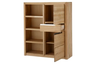 Regal Massivholz Ianka 114x134x41 Regalschrank Wildeiche...