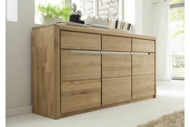 Sideboard Massivholz Ianka 180x90x41 Anrichte Wildeiche Bianco geölt 20021