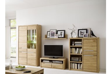 Wohnwand Massivholz Ianka 352x198x46 Wohnzimmerschrank...