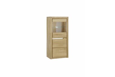 Wohnzimmerschrank Massivholz Ianka 250x198x46 Wohnwand Wildeiche Bianco geölt 20026