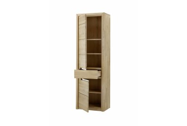 Wohnzimmerschrank Massivholz Ianka 250x198x46 Wohnwand Wildeiche Bianco geölt 20026