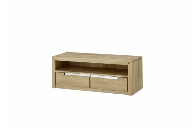 Wohnzimmerschrank Massivholz Ianka 250x198x46 Wohnwand Wildeiche Bianco geölt 20026