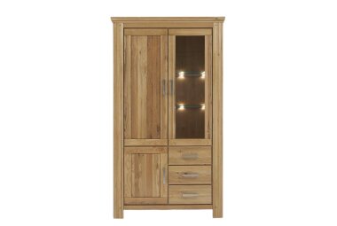 Vitrinenschrank Teilmassiv Iantha 115x210x45 Vitrine...