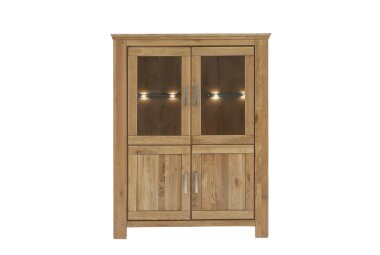 Vitrine Teilmassiv Iantha 125x165x47 Standvitrine...