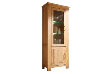 Vitrine Teilmassiv Iantha 83x210x47 Standvitrine...