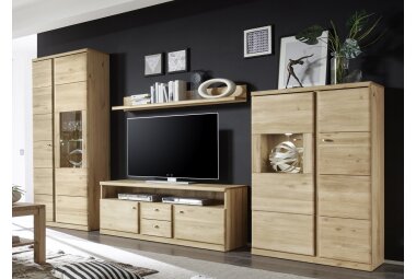 Wohnwand Teilmassiv Ianisha 335x210x46 Wohnzimmerschrank...