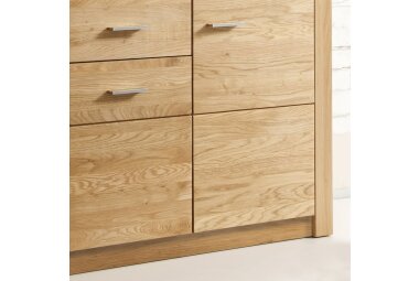 Highboard Janel 137x141x42 Anrichte Wild Eiche/Asteiche massiv geölt 10066