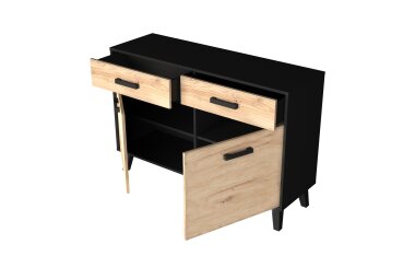 Sideboard Jaida 125x85x39 Anrichte Schwarz/Artisan 10104