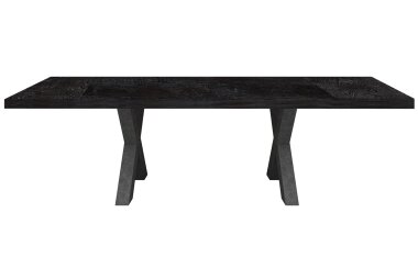 Esstisch Enzo Di Lusso 175x78x100 Esszimmertisch Graphit/Flamed Wood Black 13967