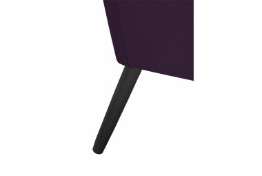 Sessel Kachka Bezug Samtvelour Buche schwarz / purple 21067