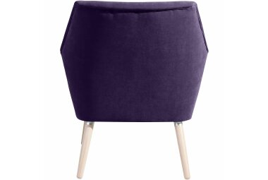 Sessel Kachka Bezug Veloursstoff Buche natur / violett 21081