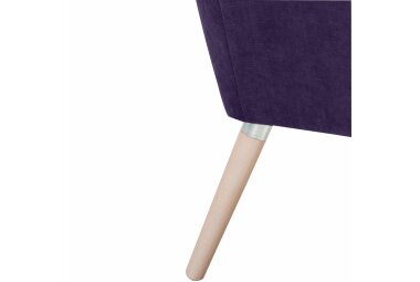 Sessel Kachka Bezug Veloursstoff Buche natur / violett 21081