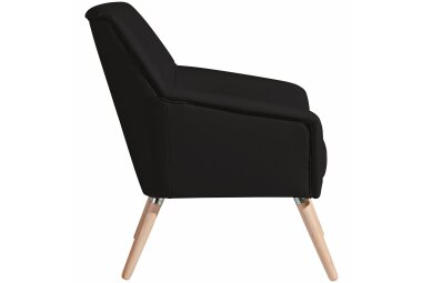 Sessel Kachka Bezug Kunstleder Buche natur / schwarz 21086