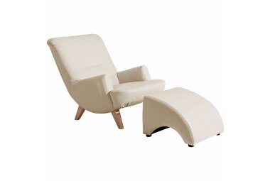 Sessel Kajsa Bezug Kunstleder Buche natur / beige 21326