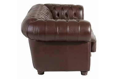 Sofa 2-Sitzer Kalea Bezug Wischleder Buche nussbaum dunkel / braun 21370