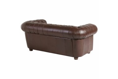 Sofa 2-Sitzer Kalea Bezug Wischleder Buche nussbaum dunkel / braun 21370