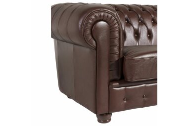 Sofa 2-Sitzer Kalea Bezug Wischleder Buche nussbaum dunkel / braun 21370