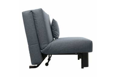 Faltsofa Kalomira Bezug Flachgewebe Metall schwarz / denim 21494