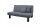 Faltsofa Kalomira Bezug Flachgewebe Metall schwarz / denim 21494