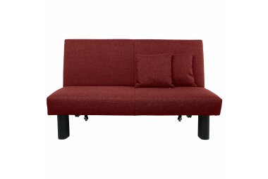 Faltsofa Kalomira Bezug Flachgewebe Metall schwarz / rot 21496