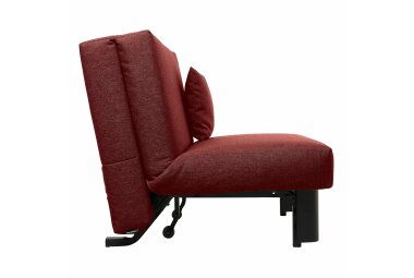 Faltsofa Kalomira Bezug Flachgewebe Metall schwarz / rot 21496