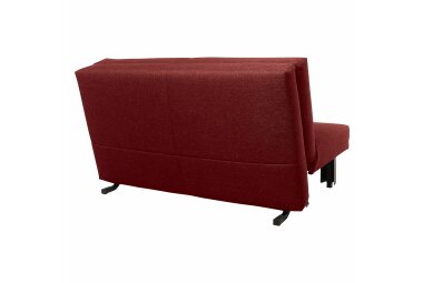 Faltsofa Kalomira Bezug Flachgewebe Metall schwarz / rot 21496