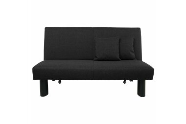 Faltsofa Kalomira Bezug Flachgewebe Metall schwarz / schwarz 21504