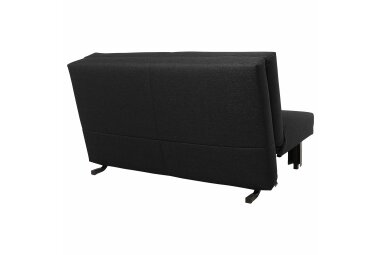 Faltsofa Kalomira Bezug Flachgewebe Metall schwarz / schwarz 21504