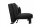 Faltsofa Kalomira Bezug Flachgewebe Metall schwarz / schwarz 21504