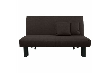 Faltsofa Kalomira Bezug Flachgewebe Metall schwarz / schoko 21512