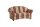 Sofa 2-Sitzer Kama Bezug Chenille Buche nussbaum dunkel / rot 21536