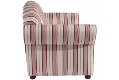 Sofa 2,5-Sitzer Kama Bezug Flachgewebe Buche nussbaum dunkel / rot 21563