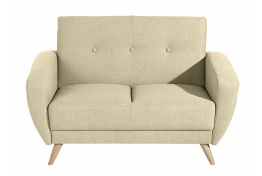 Sofa 2-Sitzer Karen Bezug Samtvelours (mit Clean-Abo Ausrüstung) Buche natur / beige 21840
