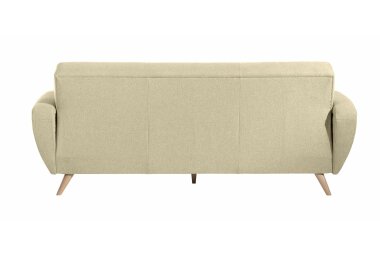 Sofa 3-Sitzer mit Bettfunktion Karen Bezug Samtvelours (mit Clean-Abo Ausrüstung) Buche natur / beige 21841