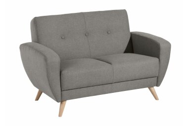 Sofa 2-Sitzer Karen Bezug Samtvelours (mit Clean-Abo Ausrüstung) Buche natur / grau 21846
