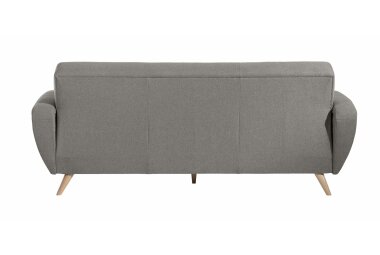 Sofa 3-Sitzer mit Bettfunktion Karen Bezug Samtvelours (mit Clean-Abo Ausrüstung) Buche natur / grau 21847