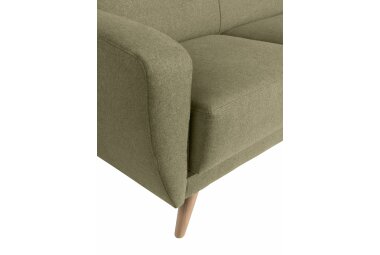 Sofa 2-Sitzer Karen Bezug Samtvelours (mit Clean-Abo Ausrüstung) Buche natur / oliv 21852