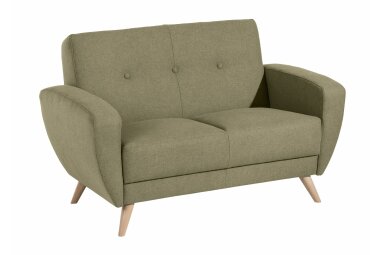 Sofa 2-Sitzer Karen Bezug Samtvelours (mit Clean-Abo Ausrüstung) Buche natur / oliv 21852