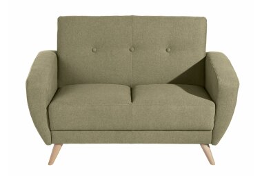 Sofa 2-Sitzer Karen Bezug Samtvelours (mit Clean-Abo Ausrüstung) Buche natur / oliv 21852