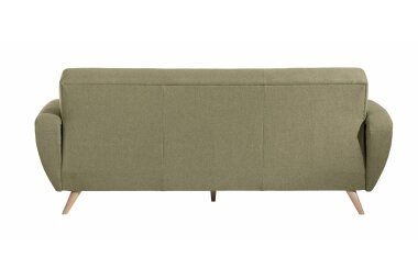 Sofa 3-Sitzer mit Bettfunktion Karen Bezug Samtvelours (mit Clean-Abo Ausrüstung) Buche natur / oliv 21853