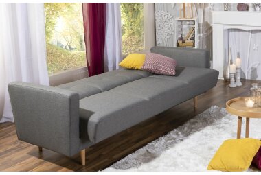 Sofa 3-Sitzer mit Bettfunktion Karalee Bezug Flachgewebe...