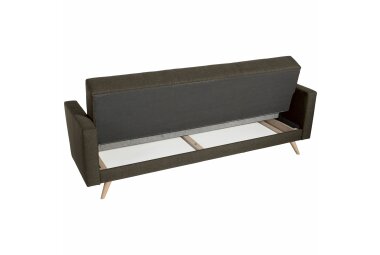 Sofa 3-Sitzer mit Bettfunktion Karisa Bezug Flachgewebe Buche natur / braun 21911