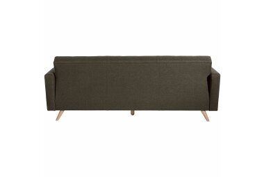 Sofa 3-Sitzer mit Bettfunktion Karisa Bezug Flachgewebe Buche natur / braun 21911