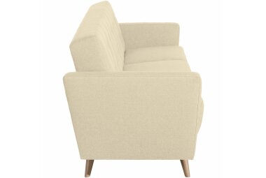 Sofa 3-Sitzer mit Bettfunktion Karisa Bezug Flachgewebe Buche natur / beige 21914