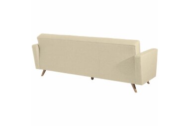 Sofa 3-Sitzer mit Bettfunktion Karisa Bezug Flachgewebe Buche natur / beige 21914