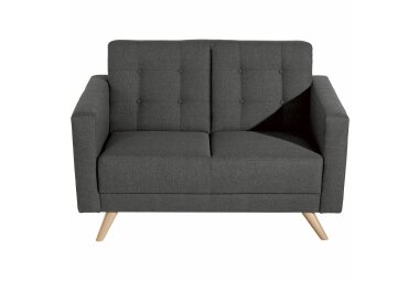 Sofa 2-Sitzer Karisa Bezug Flachgewebe Buche natur / anthrazit 21919