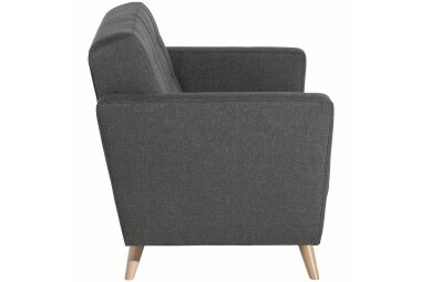 Sofa 2-Sitzer Karisa Bezug Flachgewebe Buche natur / anthrazit 21919