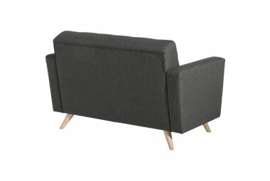 Sofa 2-Sitzer Karisa Bezug Flachgewebe Buche natur / anthrazit 21919