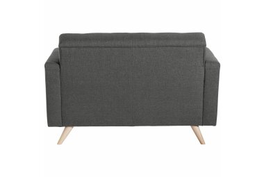 Sofa 2-Sitzer Karisa Bezug Flachgewebe Buche natur / anthrazit 21919